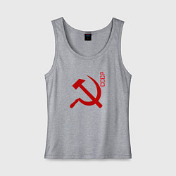 Женская майка СССР серп и молот red