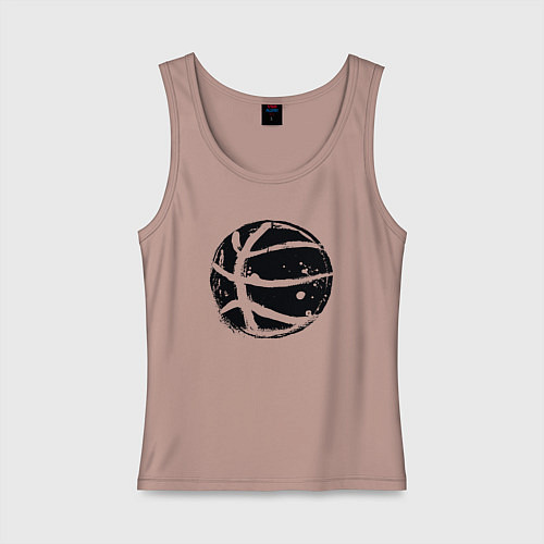 Женская майка Black ball / Пыльно-розовый – фото 1