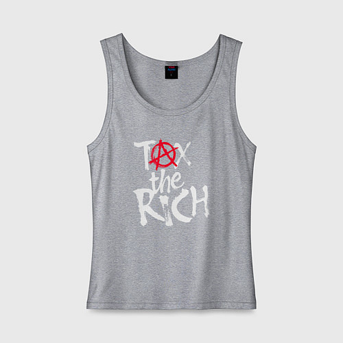 Женская майка Tax the rich / Меланж – фото 1