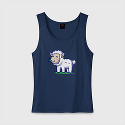 Женская майка Овечка на лугу