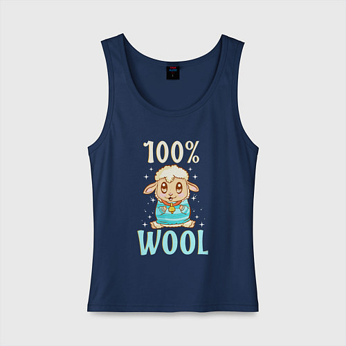 Женская майка Стопроцентная шерсть / Тёмно-синий – фото 1