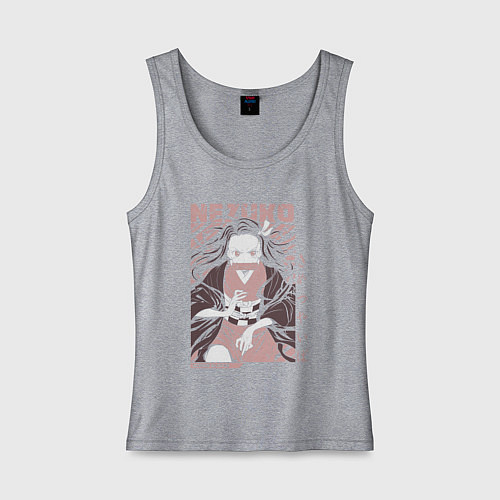 Женская майка Demon slayer Nezuko pinck / Меланж – фото 1