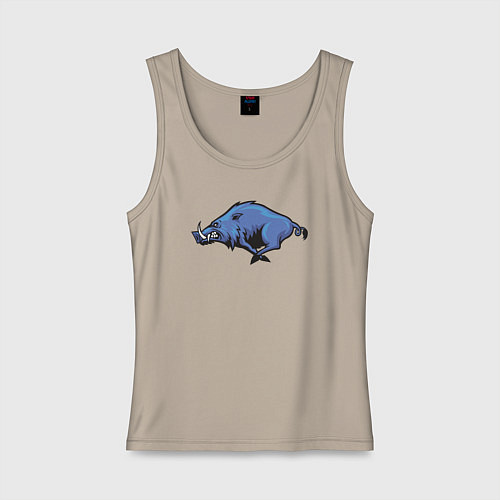 Женская майка Синий кабан / Миндальный – фото 1