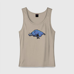 Женская майка Синий кабан