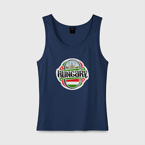 Женская майка Венгрия / Тёмно-синий – фото 1
