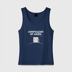 Майка женская хлопок Depeche Mode - Composition of sound, цвет: тёмно-синий
