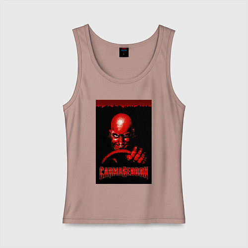 Женская майка Carmageddon driver retro / Пыльно-розовый – фото 1