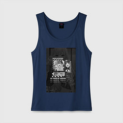 Майка женская хлопок Марин Китагава Гяру, цвет: тёмно-синий