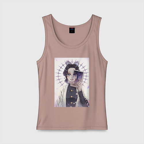 Женская майка Клинок, рассекающий демонов Синобу Котё / Пыльно-розовый – фото 1