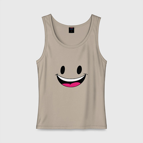 Женская майка Улыбашка / Миндальный – фото 1