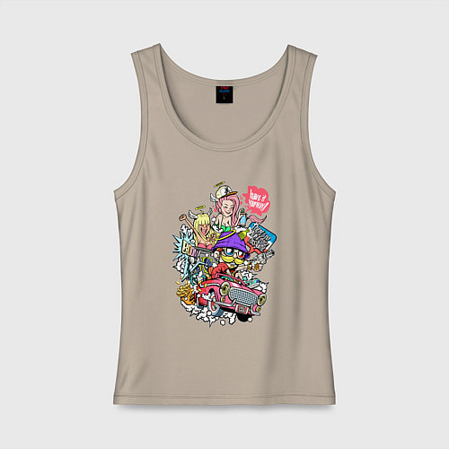 Женская майка Делай всё по-своему / Миндальный – фото 1