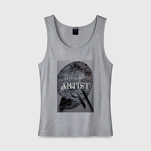 Женская майка Художник палитра aesthetic / Меланж – фото 1