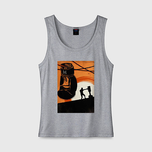 Женская майка Бокс тренировка / Меланж – фото 1