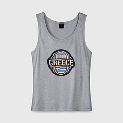Майка женская хлопок Greece, цвет: меланж
