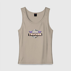 Майка женская хлопок Star Trucker, цвет: миндальный