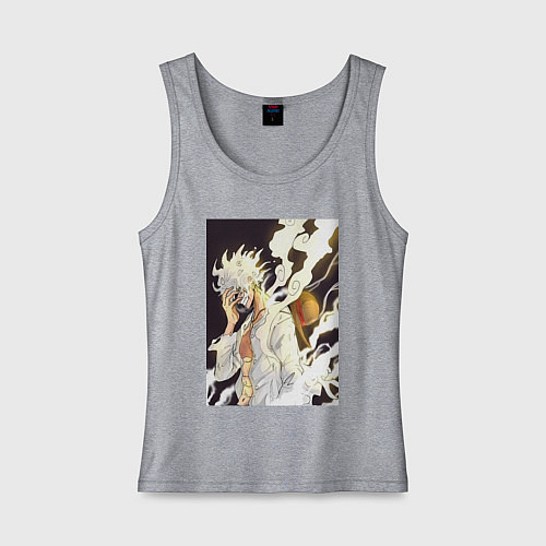 Женская майка Ван-Пис Луффи джойбой / Меланж – фото 1