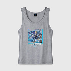 Майка женская хлопок Яньцин, цвет: меланж