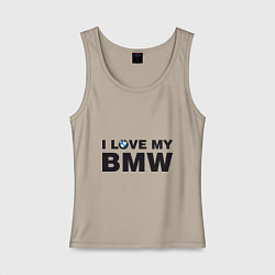Женская майка I love my BMW