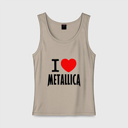 Женская майка I love Metallica