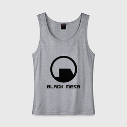 Майка женская хлопок Black Mesa: Logo, цвет: меланж