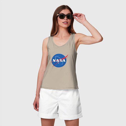 Женская майка NASA: Logo / Миндальный – фото 3