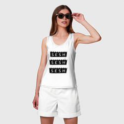 Майка женская хлопок S.E.S.H, цвет: белый — фото 2