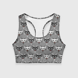 Топик спортивный женский Злые котики, цвет: 3D-принт