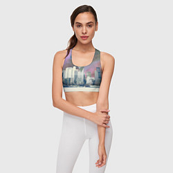 Топик спортивный женский Хипстер, цвет: 3D-принт — фото 2