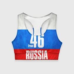 Топик спортивный женский Russia: from 46, цвет: 3D-принт