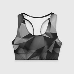 Топик спортивный женский Gray abstraction, цвет: 3D-принт