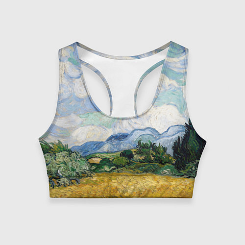 Женский спортивный топ Ван Гог Картина / 3D-принт – фото 1