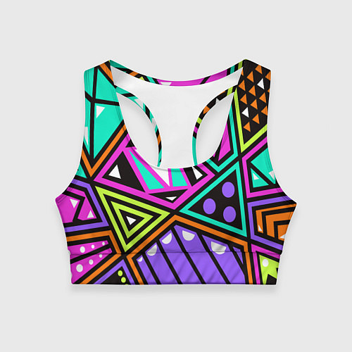 Женский спортивный топ Geometry / 3D-принт – фото 1