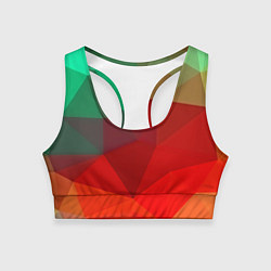 Топик спортивный женский Abstraction colorise, цвет: 3D-принт