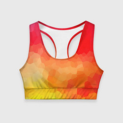 Топик спортивный женский Яркая абстракция, цвет: 3D-принт