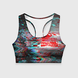 Женский спортивный топ Glitch effect