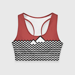 Топик спортивный женский Горы Твин Пикс, цвет: 3D-принт
