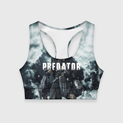 Топик спортивный женский Winter Predator, цвет: 3D-принт