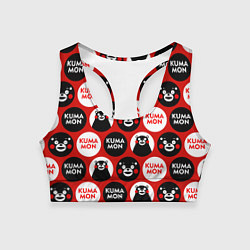 Топик спортивный женский Kumamon Pattern, цвет: 3D-принт