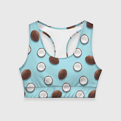 Женский спортивный топ Кокосовое настроение / 3D-принт – фото 1