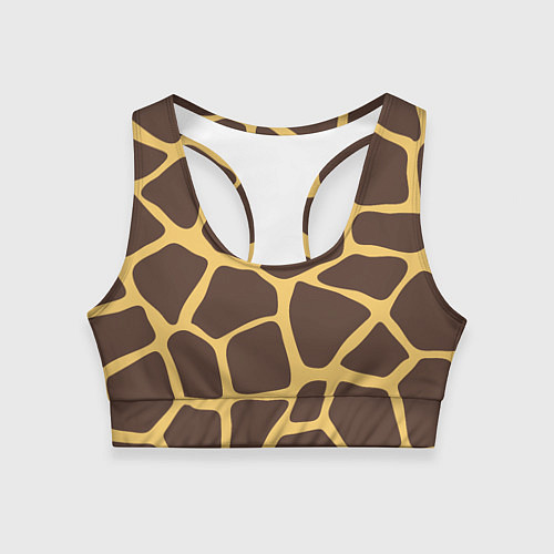 Женский спортивный топ Окрас жирафа / 3D-принт – фото 1