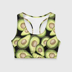 Топик спортивный женский Avocado background, цвет: 3D-принт