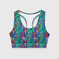 Топик спортивный женский ГРАФФИТИ, цвет: 3D-принт