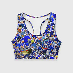 Топик спортивный женский All of Sonic, цвет: 3D-принт