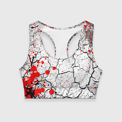 Топик спортивный женский КРОВАВЫЙ ГРАНЖ, цвет: 3D-принт