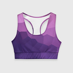 Топик спортивный женский Пикси кристаллы, цвет: 3D-принт