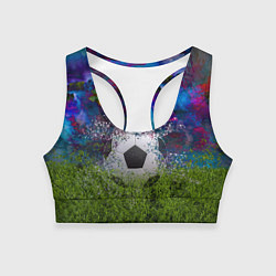 Топик спортивный женский Мяч, цвет: 3D-принт