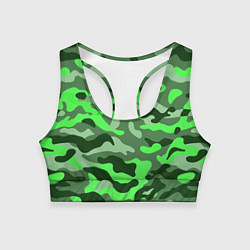 Женский спортивный топ CAMOUFLAGE GREEN