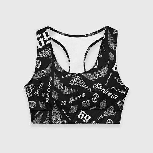 Женский спортивный топ 6IX9INE / 3D-принт – фото 1