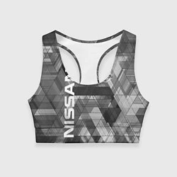 Топик спортивный женский NISSAN, цвет: 3D-принт