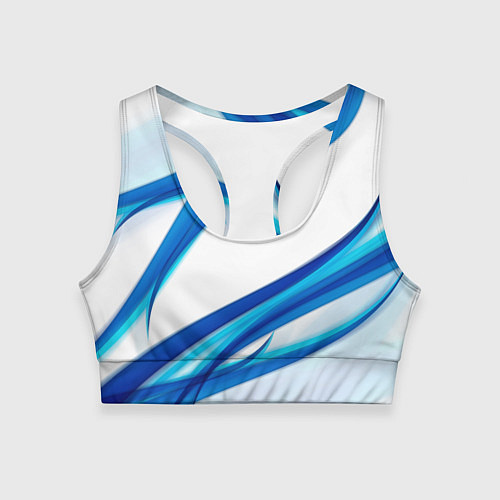 Женский спортивный топ STRIPES BLUE / 3D-принт – фото 1